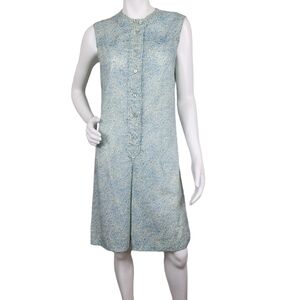 Vintage Bleeker Street Cotton Sleeveless Shift Dress Size L